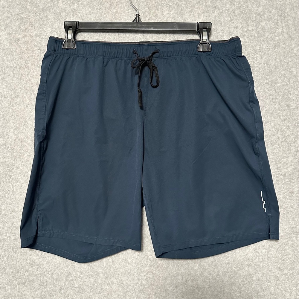 Path Projects Sykes PX 7" Running Shorts Mens Medium Dark Blue Zipper Pockets
